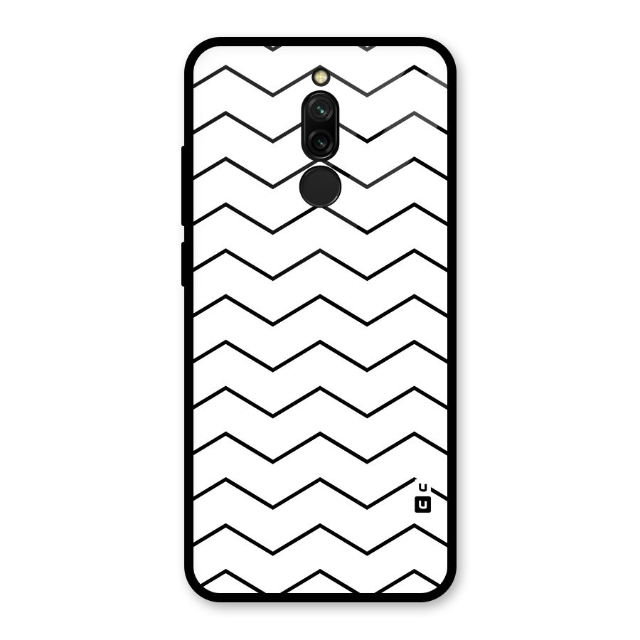 ZigZag Simple Classic Lines Glass Back Case for Redmi 8
