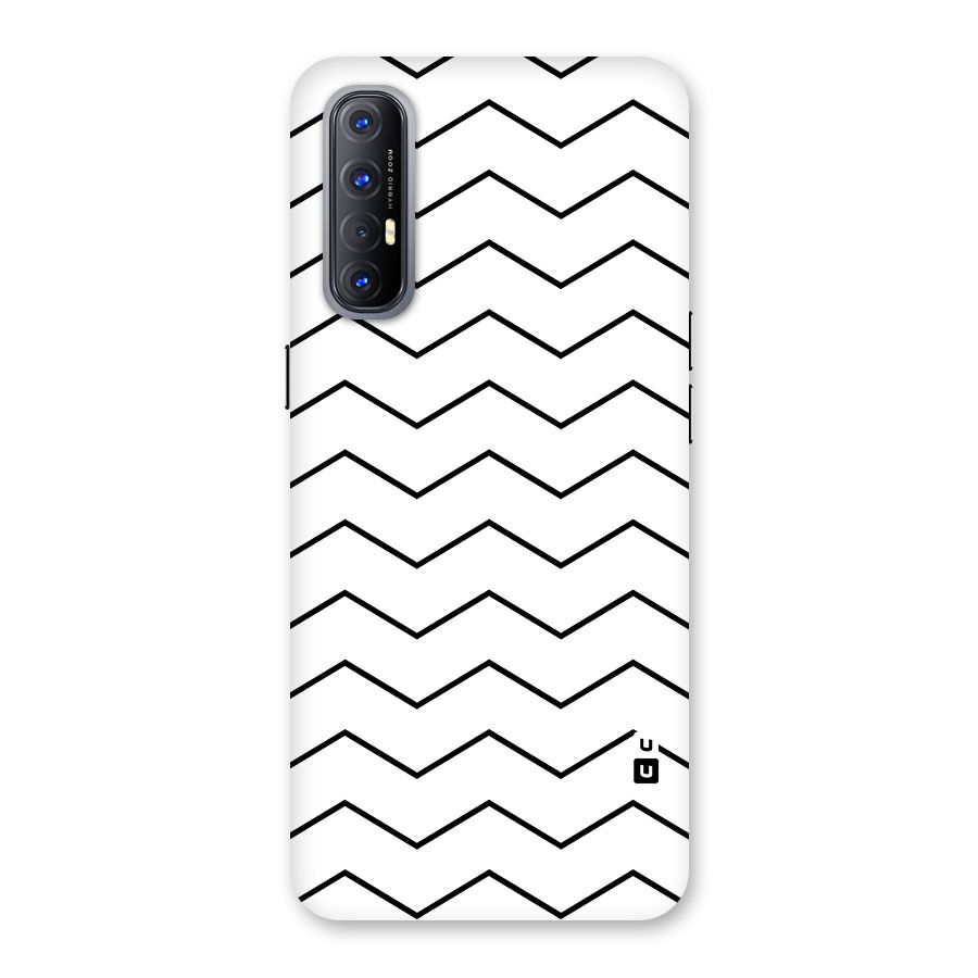 ZigZag Simple Classic Lines Glass Back Case for Reno3 Pro