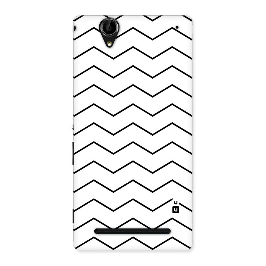 ZigZag Simple Classic Lines Back Case for Sony Xperia T2