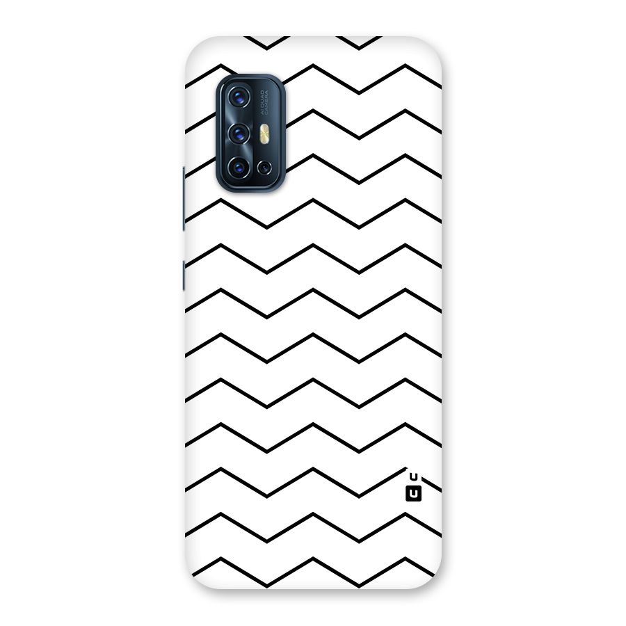 ZigZag Simple Classic Lines Glass Back Case for Vivo V17