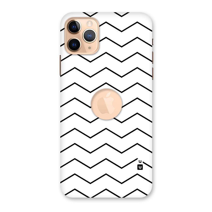 ZigZag Simple Classic Lines Back Case for iPhone 11 Pro Max Logo Cut