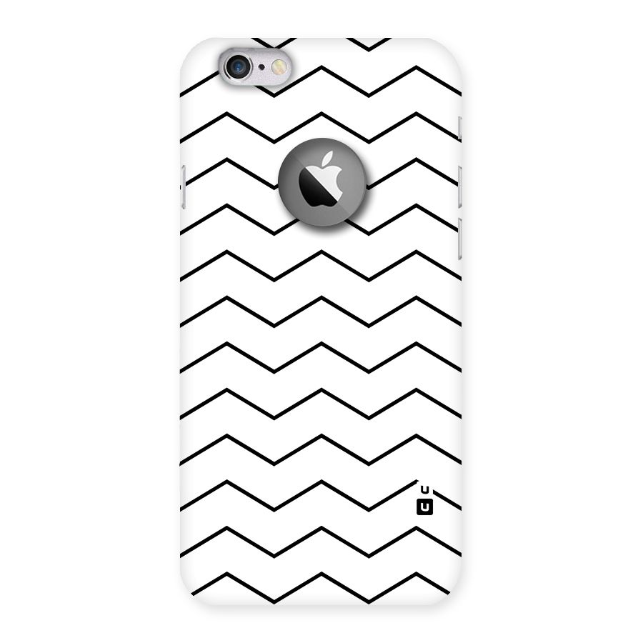 ZigZag Simple Classic Lines Back Case for iPhone 6 Logo Cut