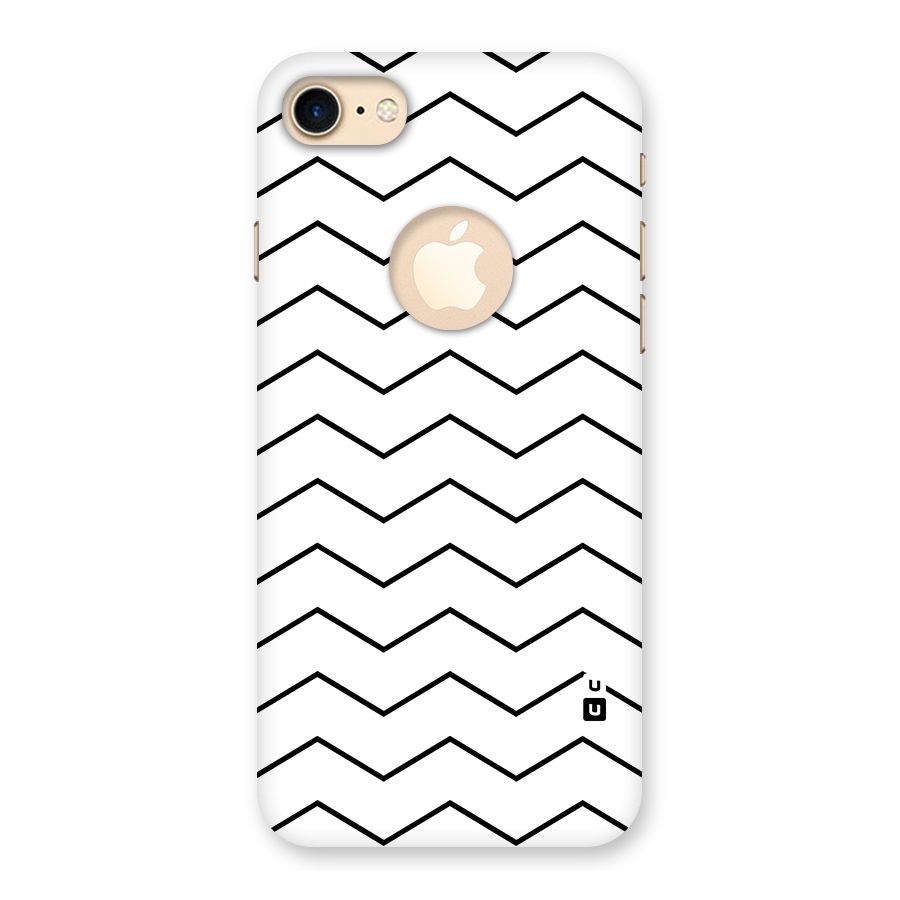 ZigZag Simple Classic Lines Back Case for iPhone 7 Logo Cut