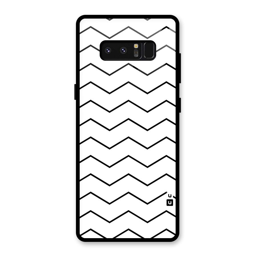 ZigZag Simple Classic Lines Glass Back Case for Galaxy Note 8