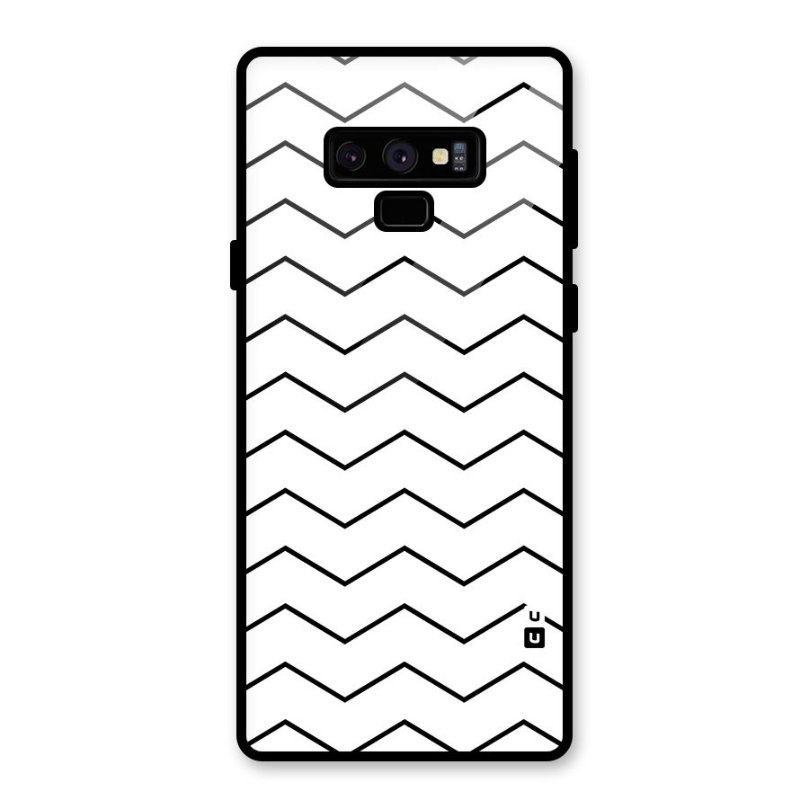 ZigZag Simple Classic Lines Glass Back Case for Galaxy Note 9
