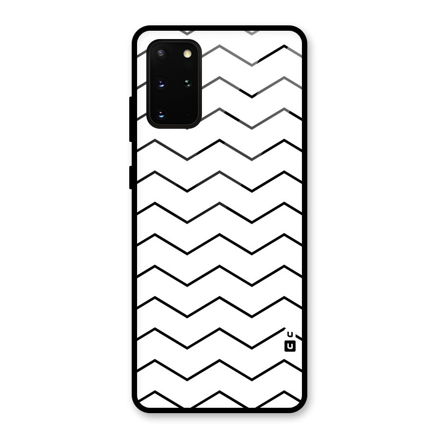ZigZag Simple Classic Lines Glass Back Case for Galaxy S20 Plus