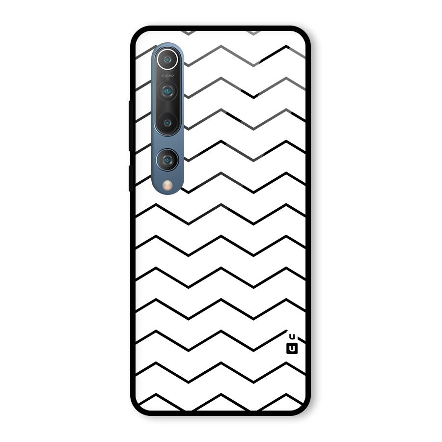 ZigZag Simple Classic Lines Glass Back Case for Mi 10