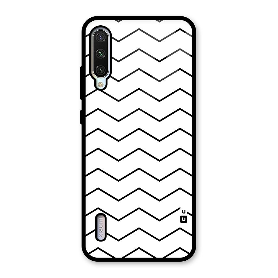 ZigZag Simple Classic Lines Glass Back Case for Mi A3