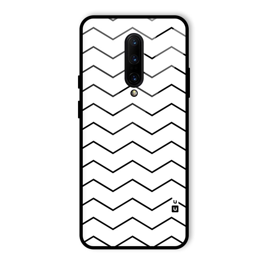 ZigZag Simple Classic Lines Glass Back Case for OnePlus 7 Pro