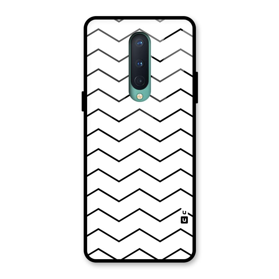 ZigZag Simple Classic Lines Glass Back Case for OnePlus 8