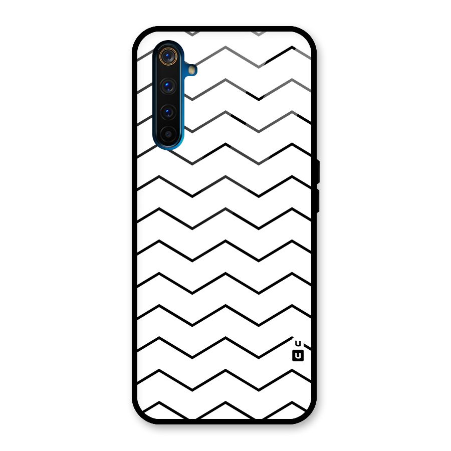 ZigZag Simple Classic Lines Glass Back Case for Realme 6 Pro