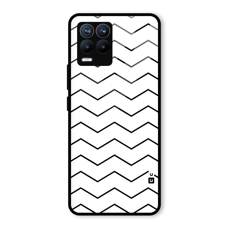 ZigZag Simple Classic Lines Glass Back Case for Realme 8 Pro