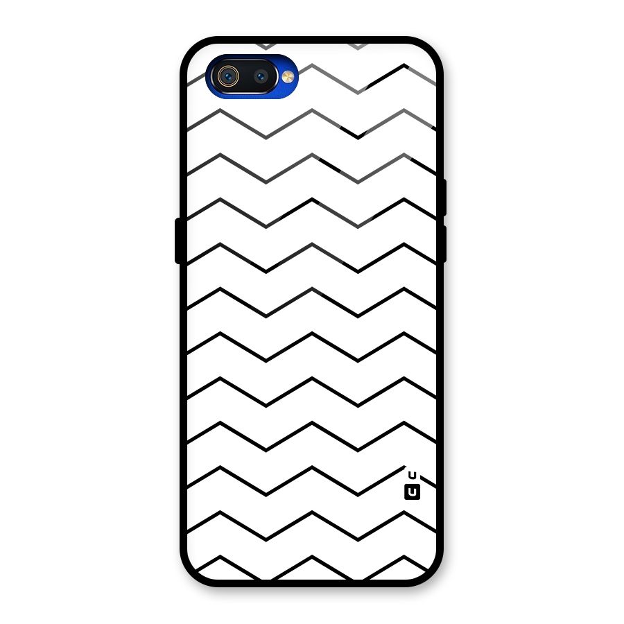 ZigZag Simple Classic Lines Glass Back Case for Realme C2