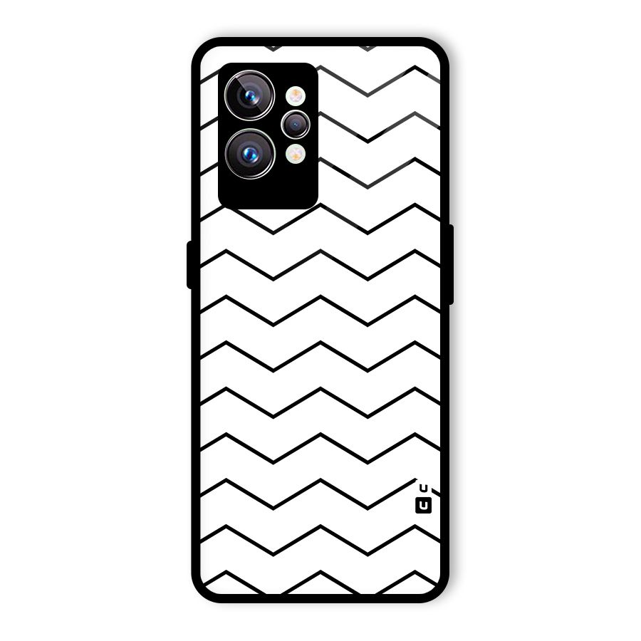 ZigZag Simple Classic Lines Glass Back Case for Realme GT2 Pro