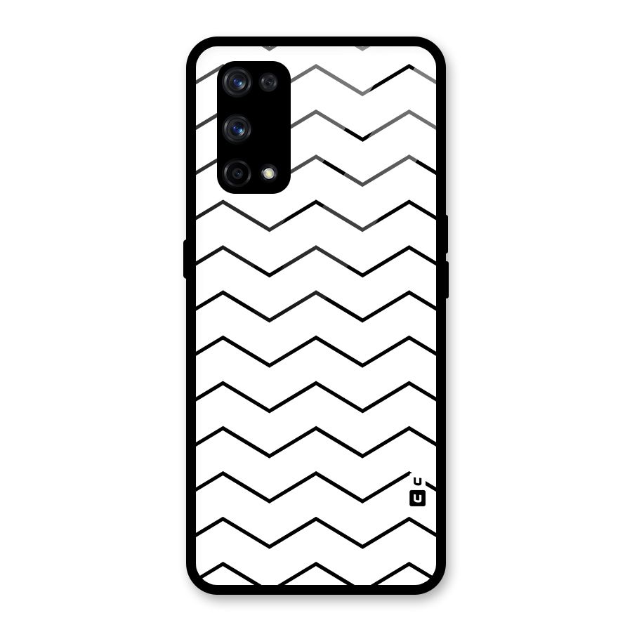 ZigZag Simple Classic Lines Glass Back Case for Realme X7 Pro