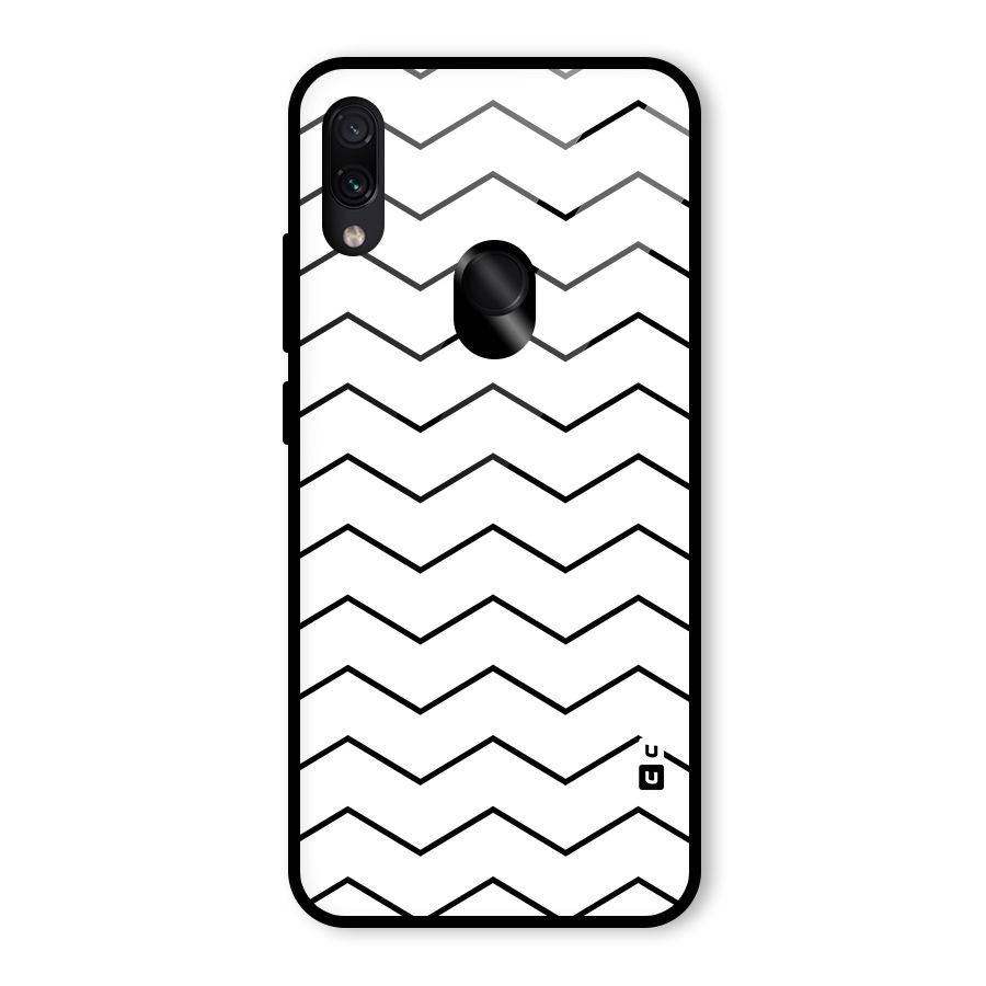 ZigZag Simple Classic Lines Glass Back Case for Redmi Note 7