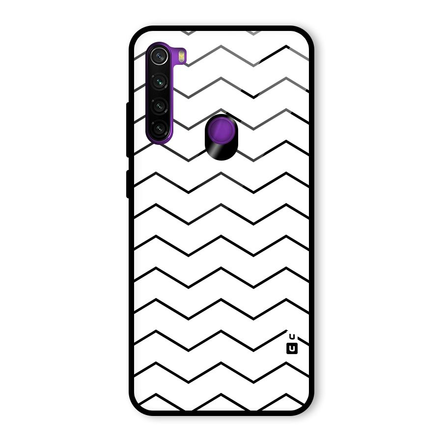 ZigZag Simple Classic Lines Glass Back Case for Redmi Note 8