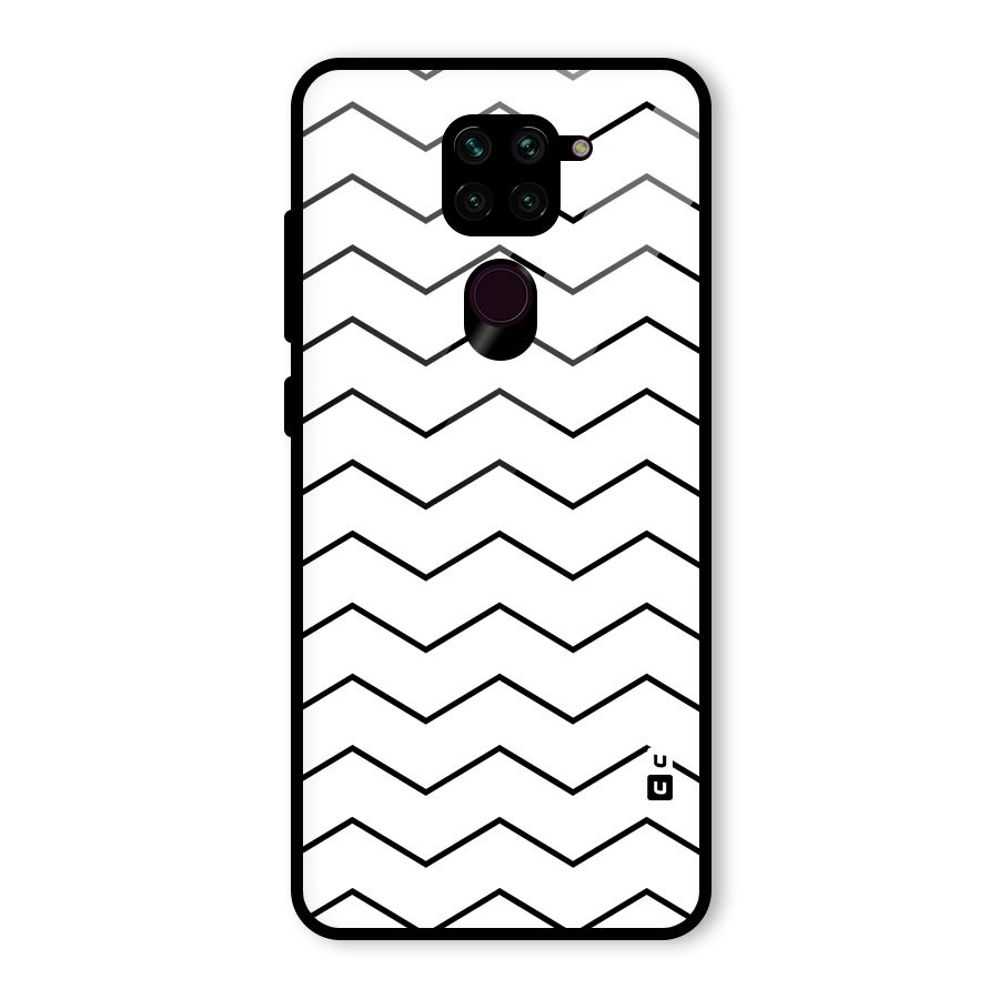ZigZag Simple Classic Lines Glass Back Case for Redmi Note 9