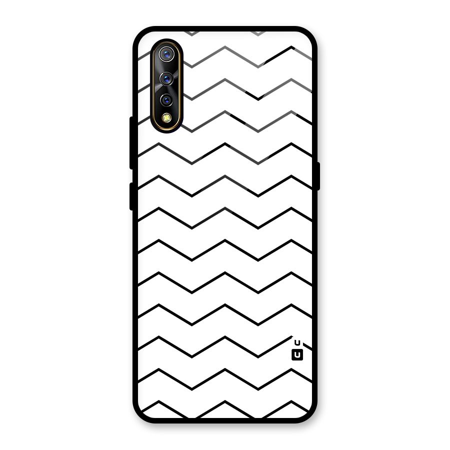 ZigZag Simple Classic Lines Glass Back Case for Vivo S1