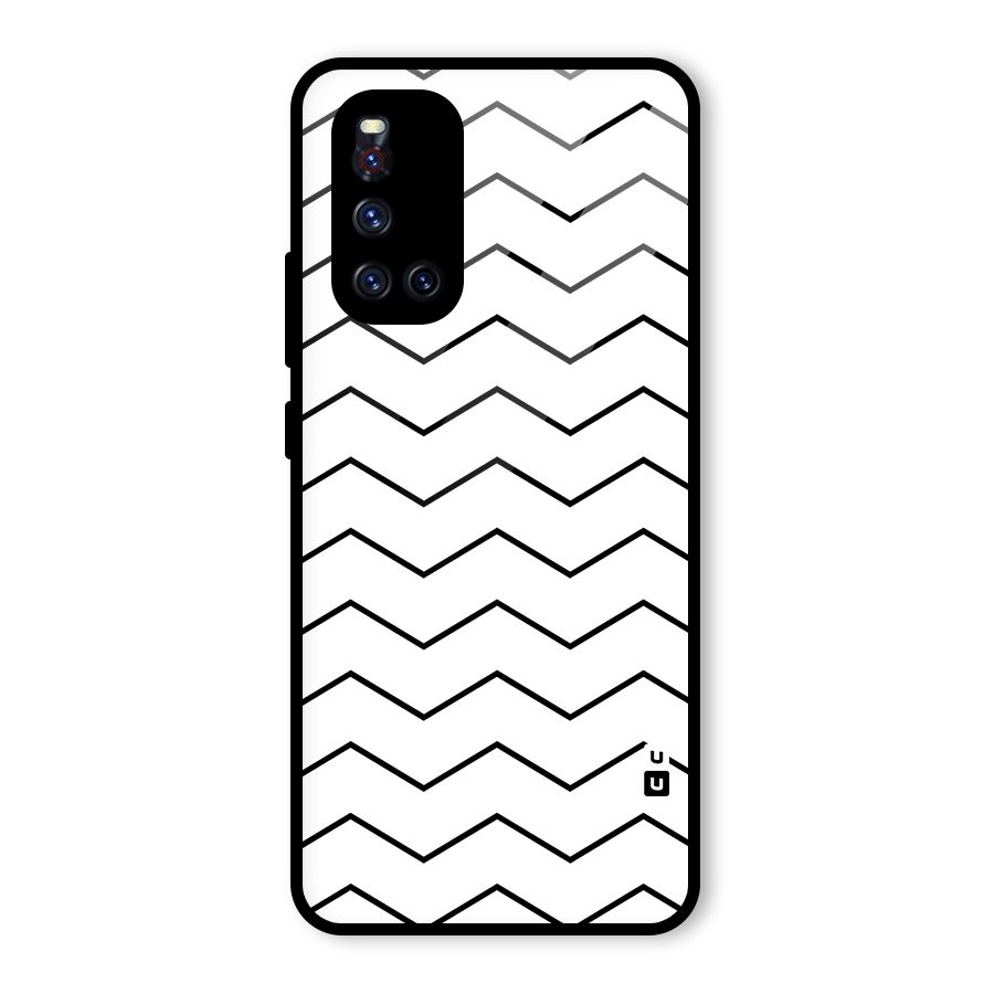 ZigZag Simple Classic Lines Glass Back Case for Vivo V19