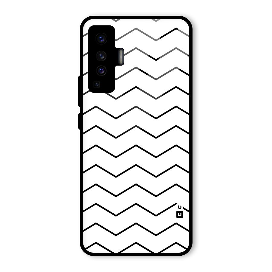 ZigZag Simple Classic Lines Glass Back Case for Vivo X50