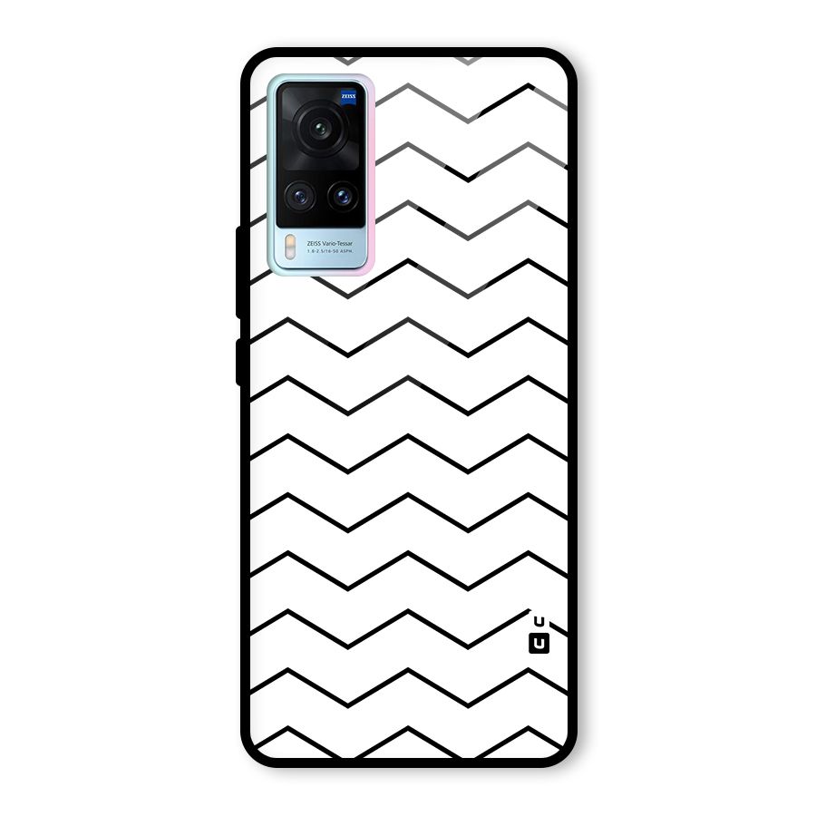 ZigZag Simple Classic Lines Glass Back Case for Vivo X60