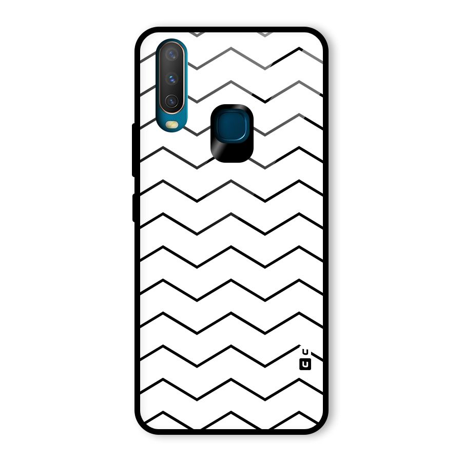ZigZag Simple Classic Lines Glass Back Case for Vivo Y12