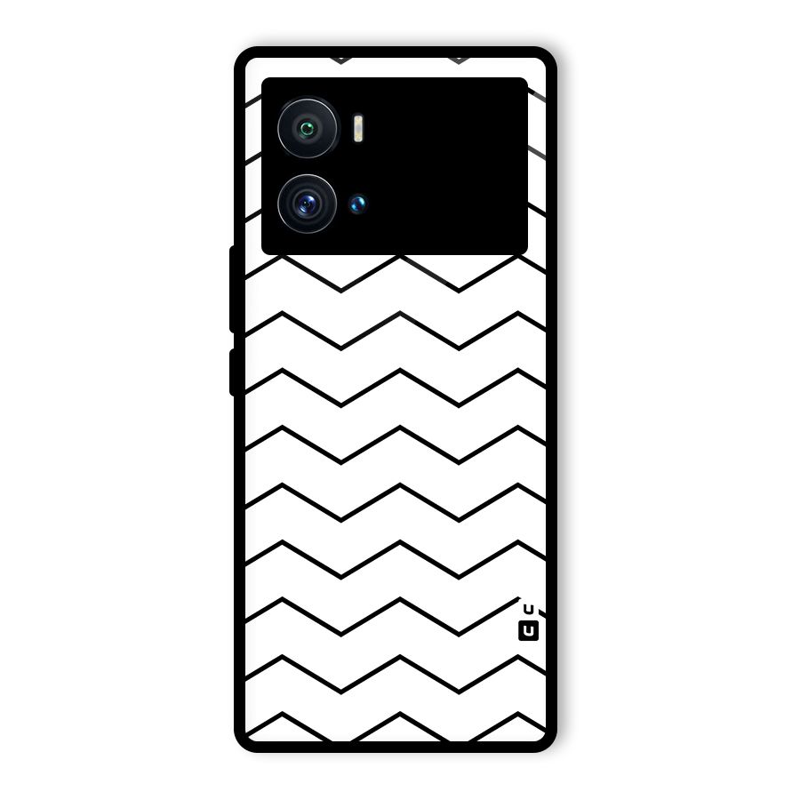 ZigZag Simple Classic Lines Glass Back Case for Vivo iQOO 9 Pro