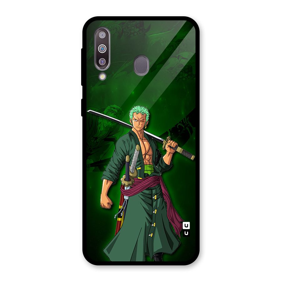 Zoro Ready Glass Back Case for Galaxy M30