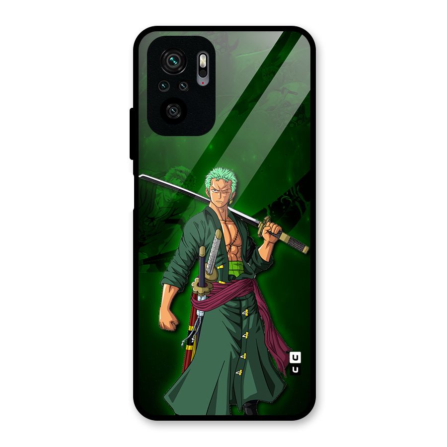 Zoro Ready Glass Back Case for Redmi Note 10S