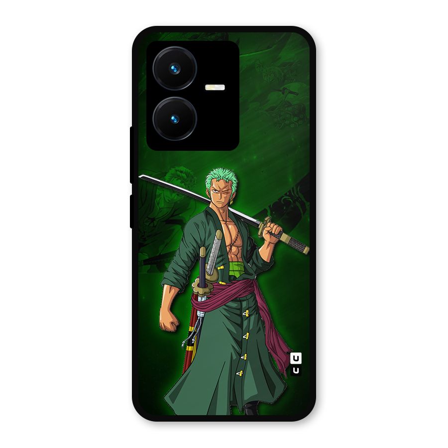 Zoro Ready Metal Back Case for Vivo Y22