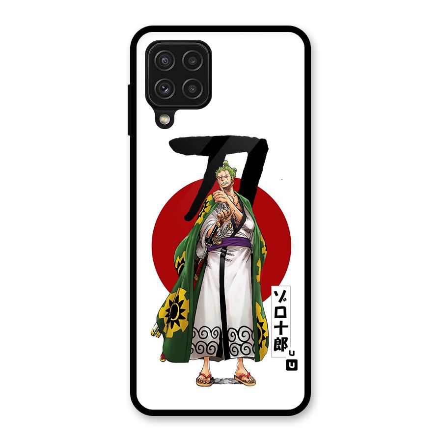 Zoro Stance Glass Back Case for Galaxy A22 4G