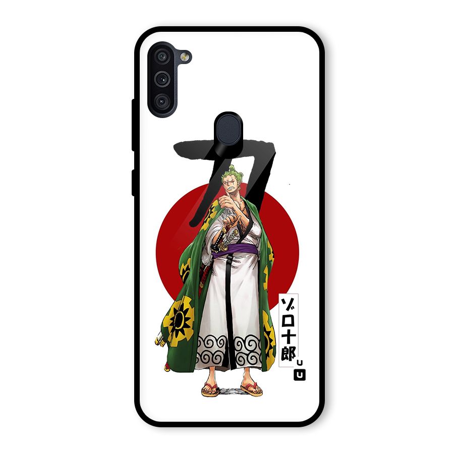 Zoro Stance Glass Back Case for Galaxy M11