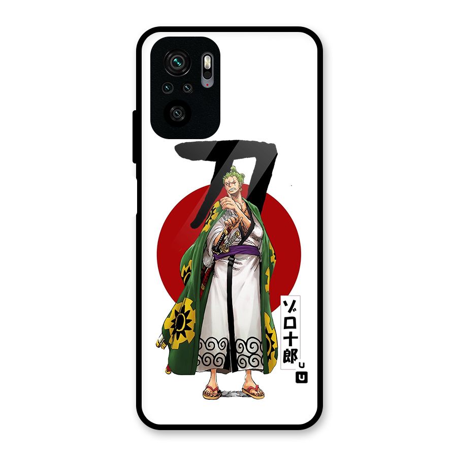 Zoro Stance Glass Back Case for Redmi Note 10S