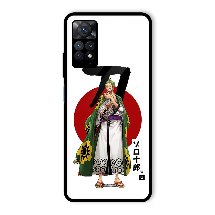 Zoro Stance Glass Back Case for Redmi Note 11 Pro