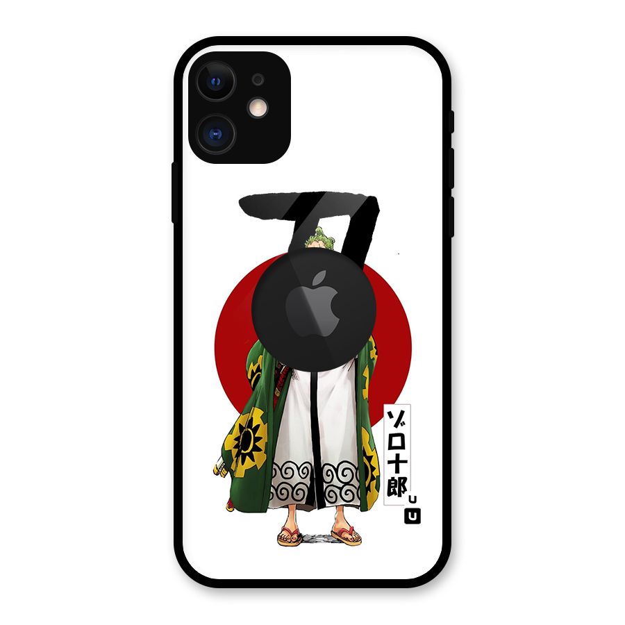 Zoro Stance Glass Back Case for iPhone 11 Logo Cut