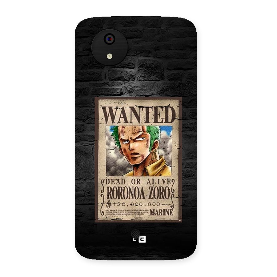 Zoro Wanted Back Case for Canvas A1  AQ4501