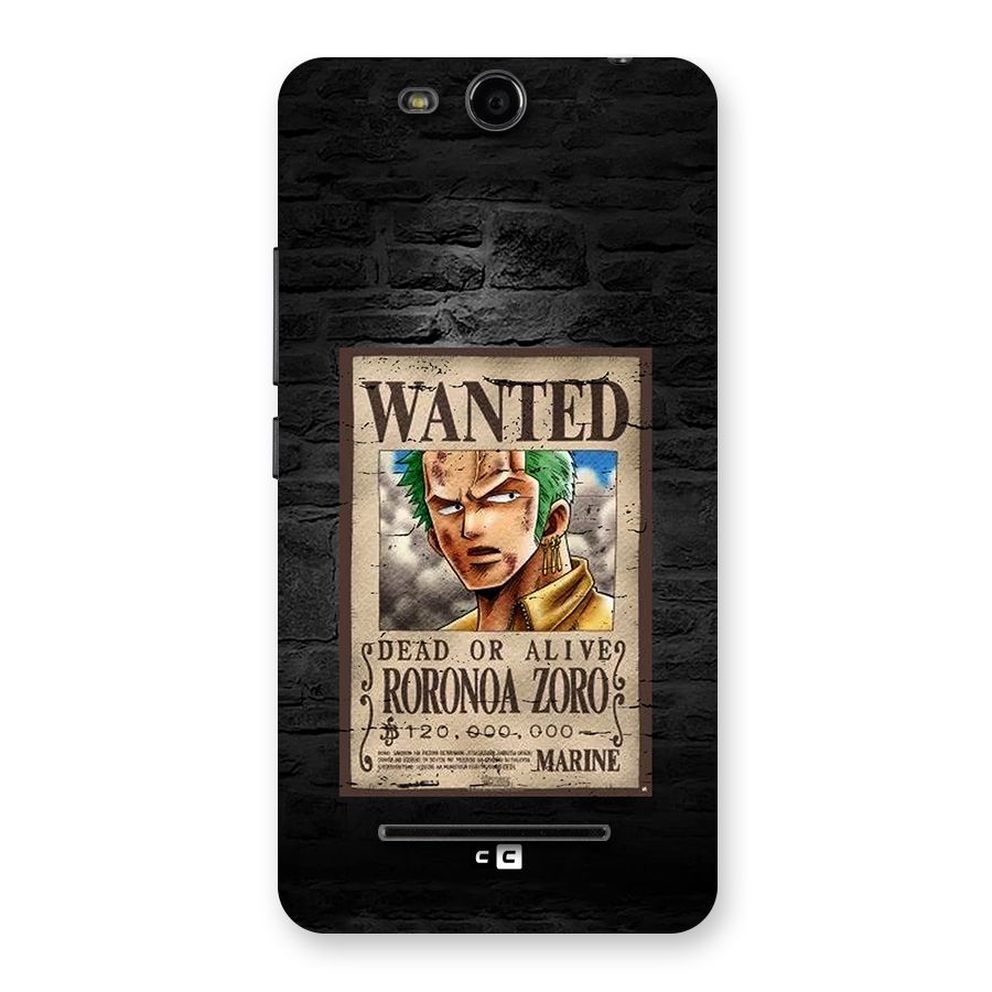 Zoro Wanted Back Case for Canvas Juice 3 Q392
