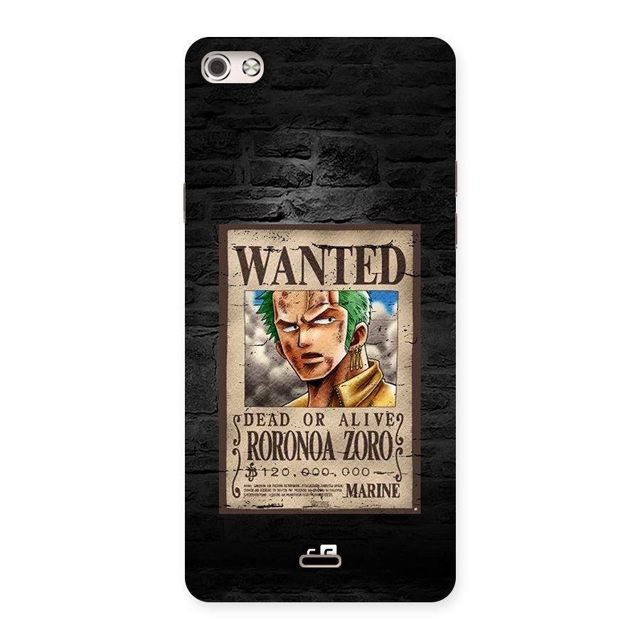 Zoro Wanted Back Case for Canvas Silver 5