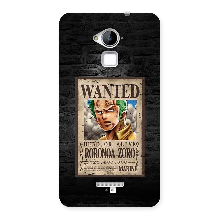 Zoro Wanted Back Case for Coolpad Note 3
