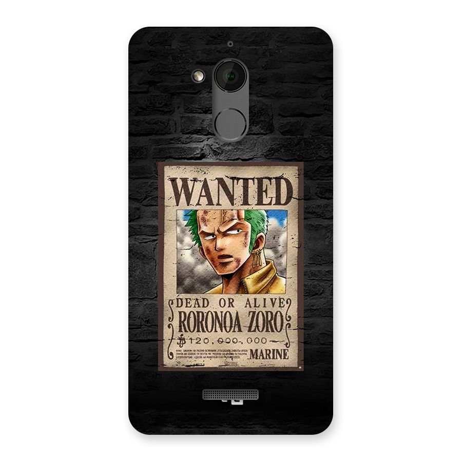 Zoro Wanted Back Case for Coolpad Note 5