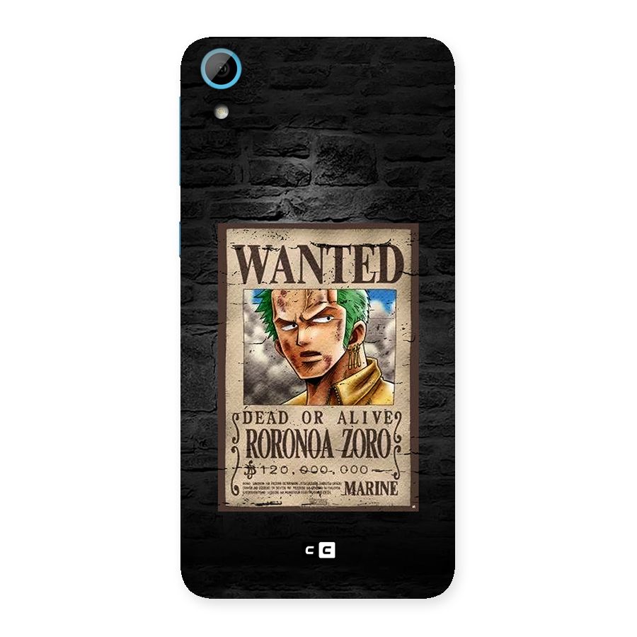 Zoro Wanted Back Case for Desire 826