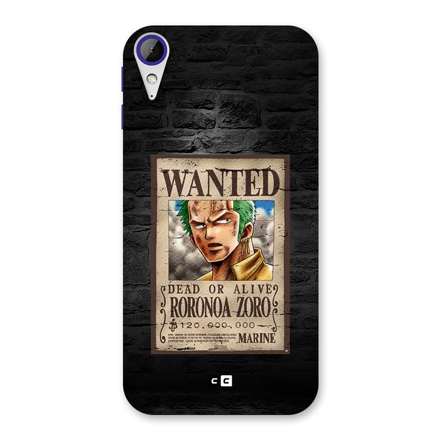 Zoro Wanted Back Case for Desire 830