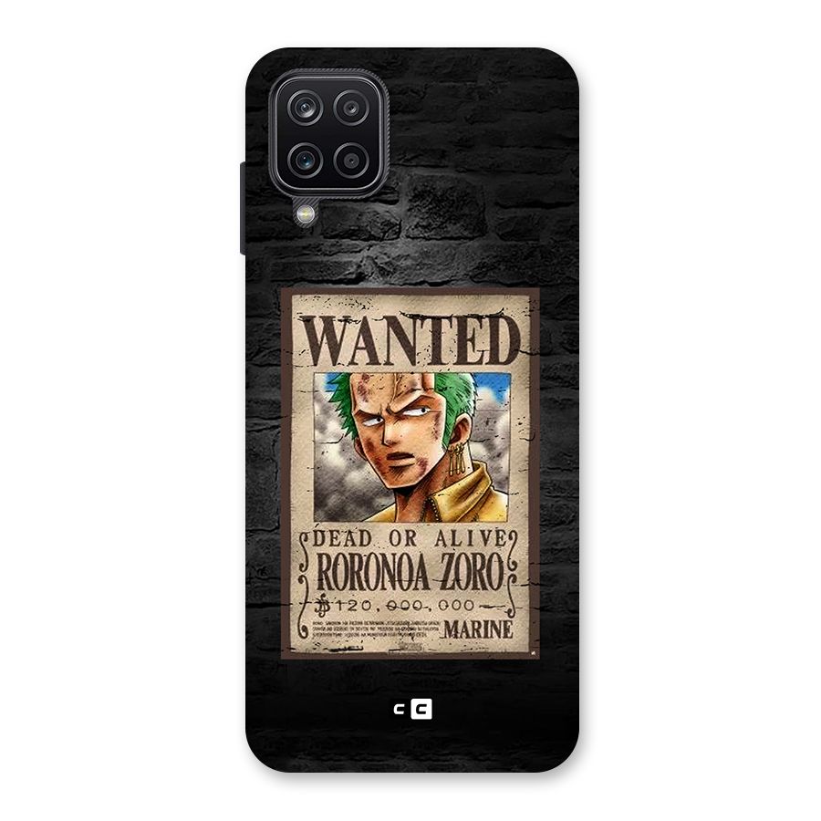 Zoro Wanted Back Case for Galaxy A12