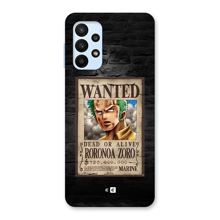 Zoro Wanted Back Case for Galaxy A23
