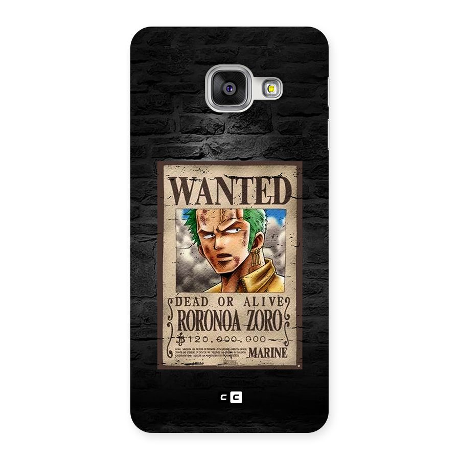 Zoro Wanted Back Case for Galaxy A3 (2016)