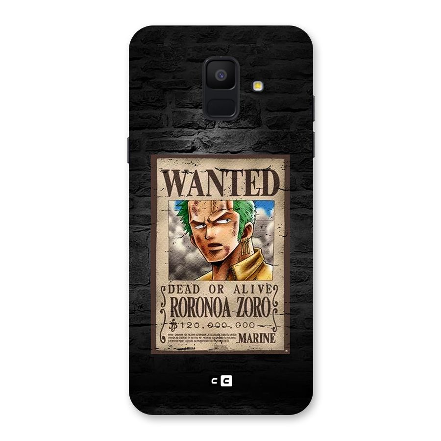 Zoro Wanted Back Case for Galaxy A6 (2018)