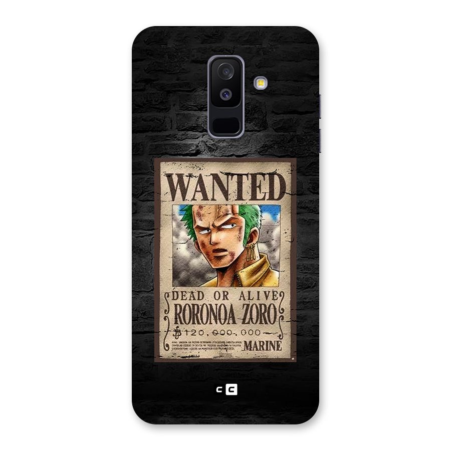Zoro Wanted Back Case for Galaxy A6 Plus