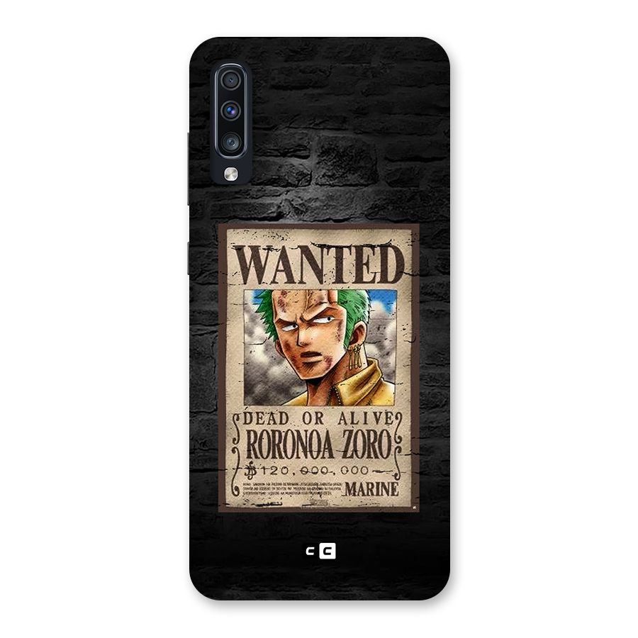 Zoro Wanted Back Case for Galaxy A70