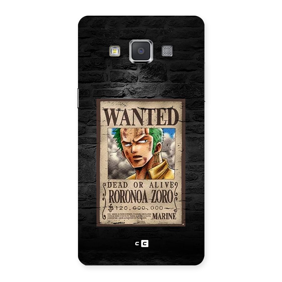 Zoro Wanted Back Case for Galaxy Grand Max